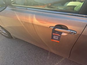 Размещение хенгера на ручке автомобиля